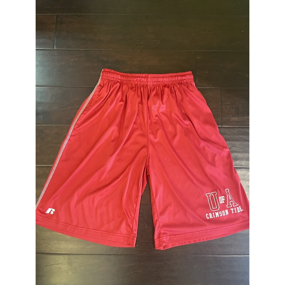 Russell Athletic UA Alabama Crimson Tide Red White Shorts Sz S (28-30)